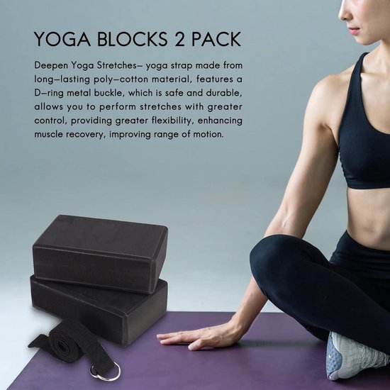 Yogablokken, EVA-schuim yogablok ondersteunend, yogablokken kussens kussen, antislip oefenblokken, yoga-accessoires for pilates, meditatie, balans, stretching en diepe houdingen/669(Color:C