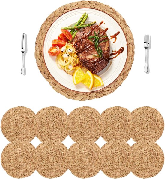 Blausky 6 stuks geweven placemats, ovaal Blausky 6 stuks geweven placemats, ovaal