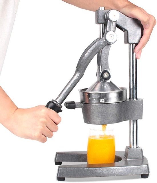 Professionele citruspers - handmatige citruspers voor sinaasappels en limoenen - metalen citroenpers - hoogwaardige keuken citruspers (grijs) citruspers — afbeelding 5
