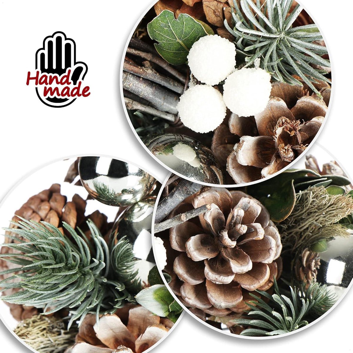 Home&Styling Kerstkrans met dennenappels, 40 cm