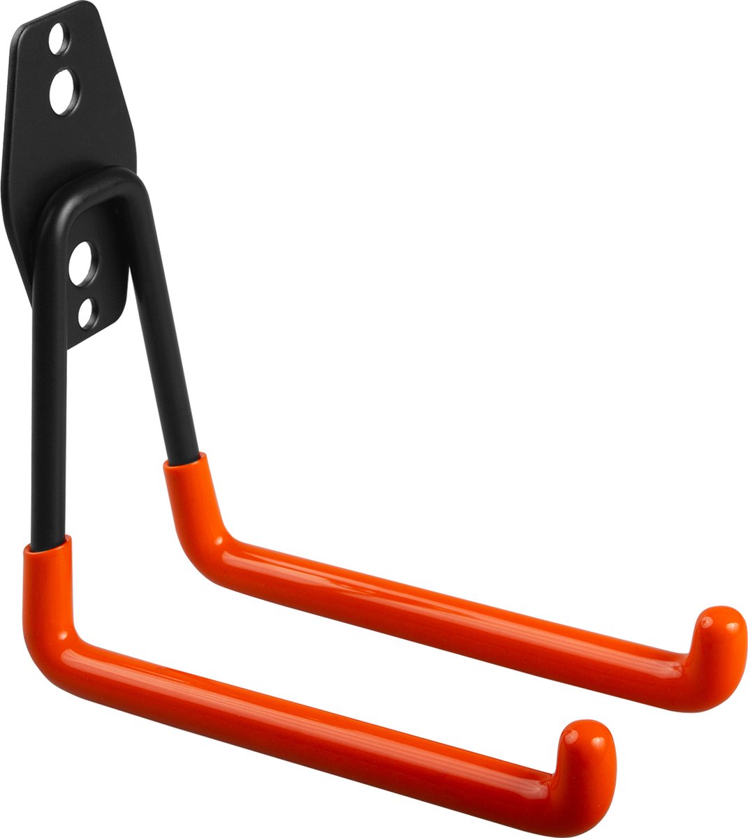 Maclean MC-443 - Ophanghaken - Stalen garage muurbeugel - Wandmontage - Ophangsysteem - voor banden gereedschap ladder slangen en fiets - max 50kg - Zwart / Oranje