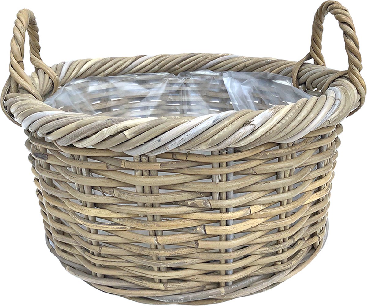 Lavandoux - Rotan Plantenbak - Kubu Rotan - Ø50 x H20cm