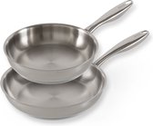 Bol.com ELLE Gourmet Classique Koekenpannenset - Ø 24 & 28 cm - Keramische Koekenpannen - PFAS vrije Koekenpan inductie - Geschi... aanbieding
