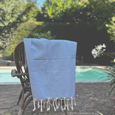 Lantara - Hamamdoek Fouta Wafel - Bleu de Provence - 100x200cm - Kadotip