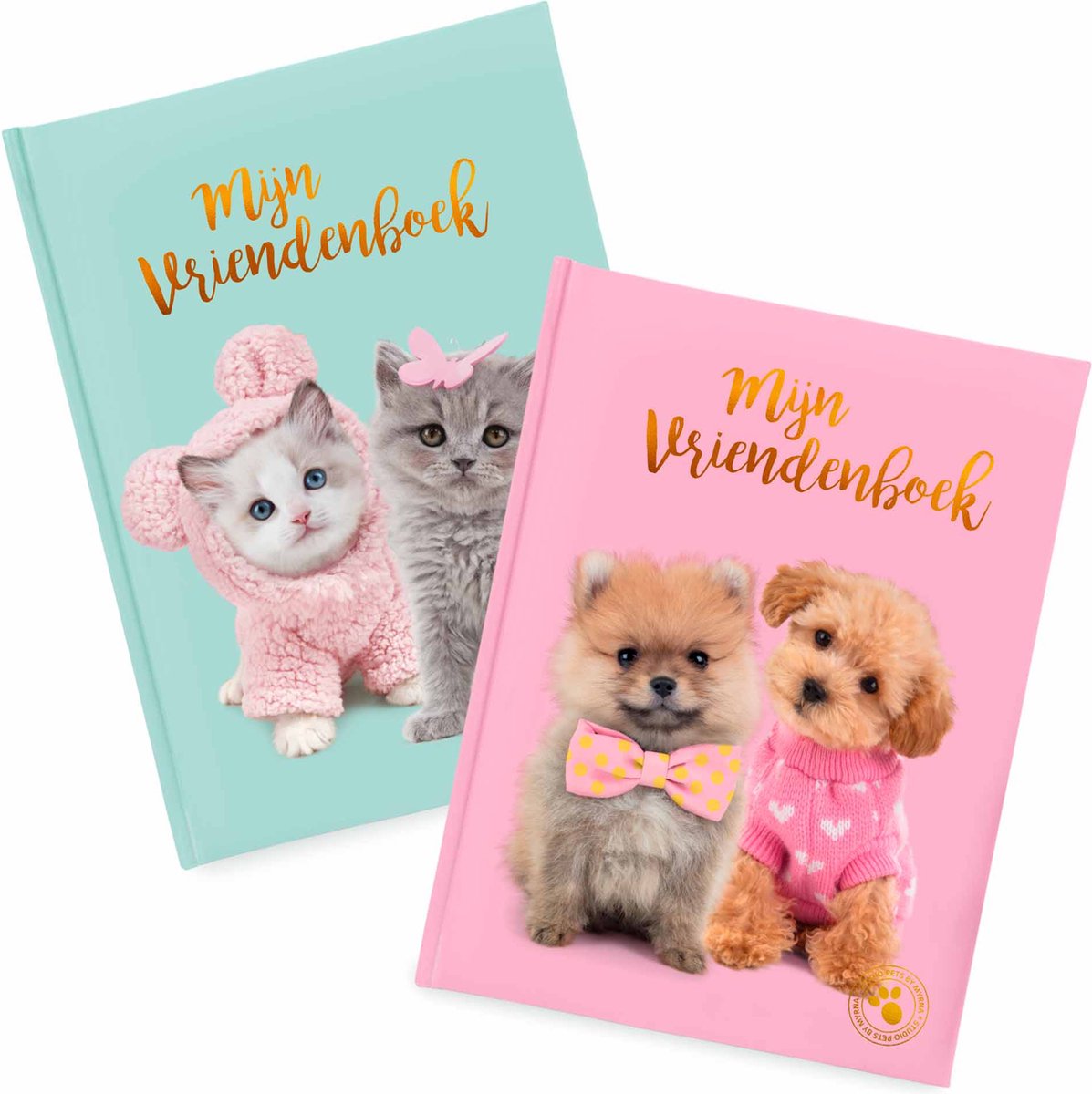 Studio Pets® set katten en honden vriendenboekjes – invulboek voor kinderen