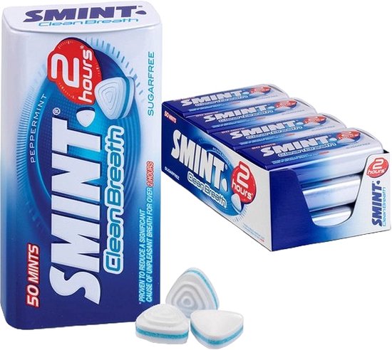 Smint Clean Breath Peppermint 12 stuks - persoonlijke verzorging voor op een festival