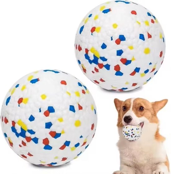 HETOO Hondenbal, hondenspeelgoed, bal met handvat voor hond, interactief slepen van oorlog, water, hondenballen, speelgoed, verjaardagscadeau voor middelgrote en grote honden (23 cm, rood wit