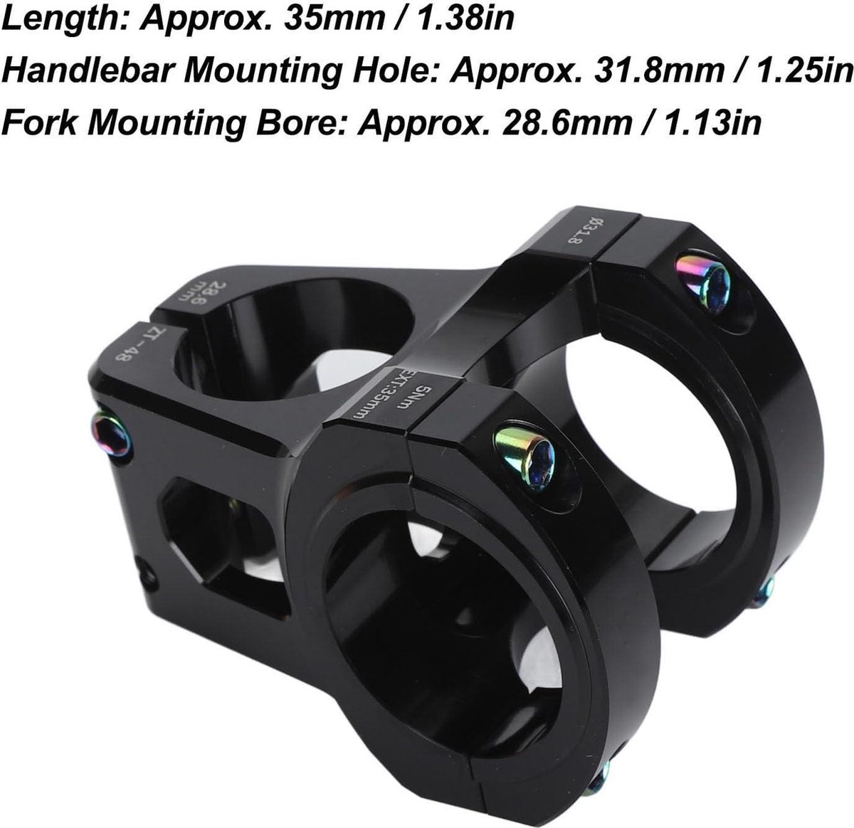 Aluminiumlegering Lichtgewicht Doe-het-zelf Korte Stuurpen Voor Mountainbike Vervanging 0 Graden 318 Mm Stuurmontageboring Mtb Stuurpen Verlenger