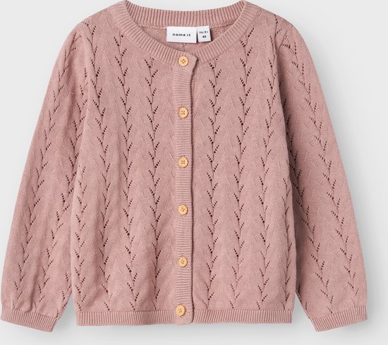 NAME IT NMFBANNI LS KNIT CARD NOOS Cardigan Filles - Taille 92