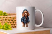 Mug American Cocker Spaniel Winter - chiens - cadeau - cadeau - chiots - chiotlove - doglover - doggy - chiens - chiot amour - mon chien - amour chien - monde canin