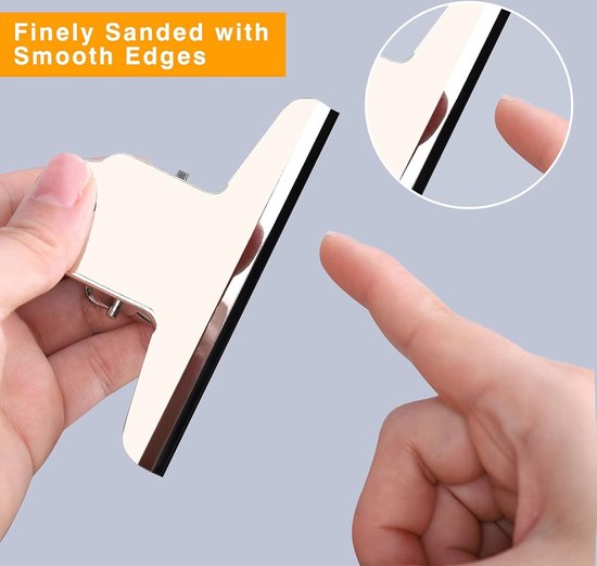 Grands pinces à reliure Clip à charnière en métal 160mm-paquet de 12-grande pince bouledogue-acier inoxydable- Pinces à Papier - École de Office