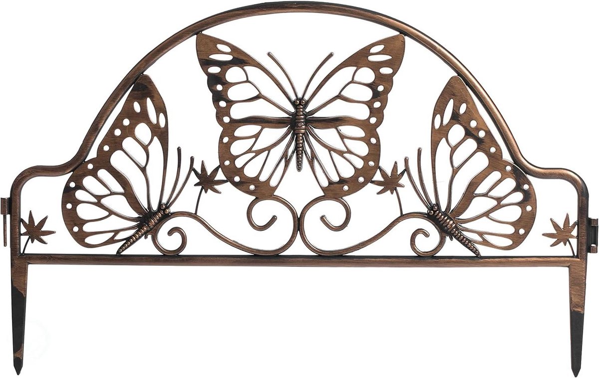Decoratief vlinder ontwerp kunststof hek tuin rand landschap grens pad paneel - Pack van 6
