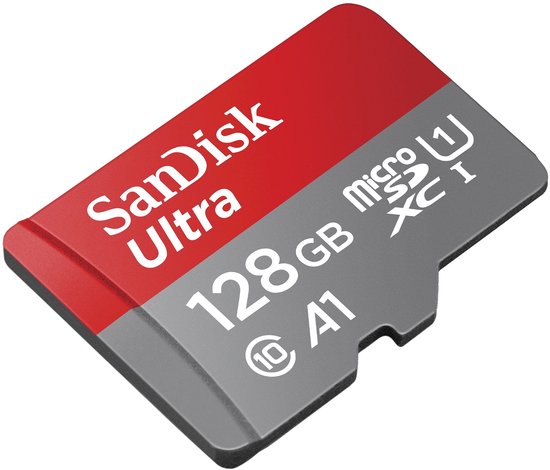 Foto: Sandisk ultra microsdxc kaart 128 gb a1 application performance class uhs class 1