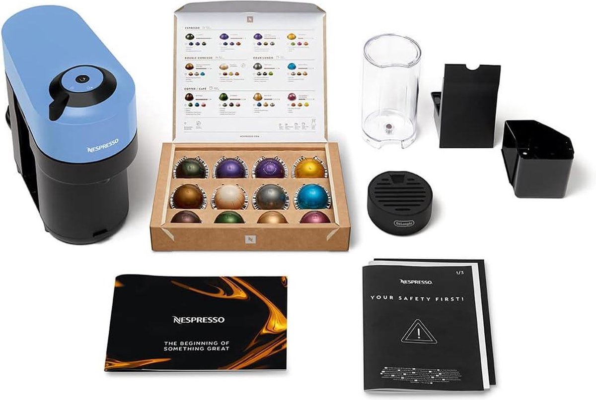 De'Longhi Nespresso Vertuo Pop ENV90.A - Koffiecupmachine - Blauw thumbnail 3