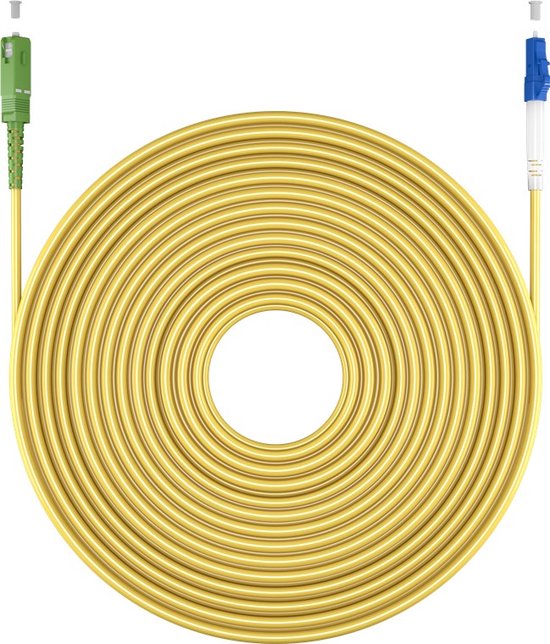 Câble fibre optique Goobay (FTTH), Monomode (OS2) Yellow, Jaune (Simplex), 5 m