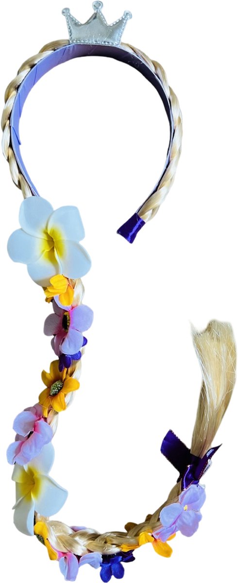 Het Betere Merk Haarband met vlecht met bloemen voor bij je prinsessenjurk Elsa haarvlecht