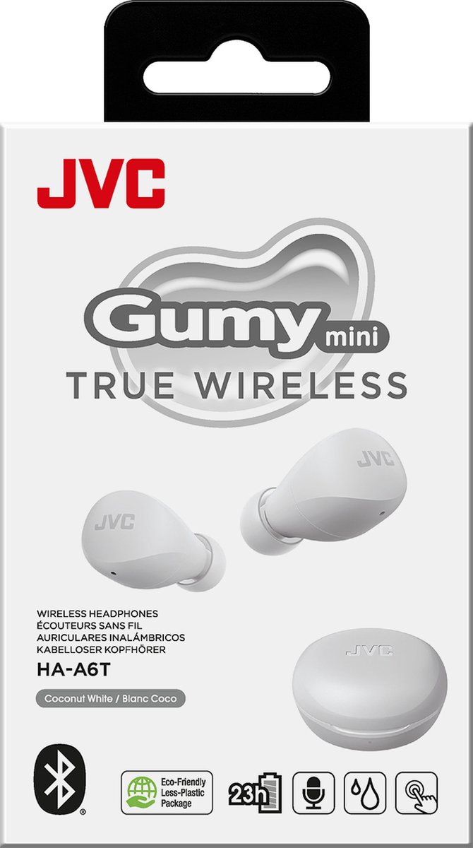 JVC HA-A6T Gumy Mini True Wireless Oordopjes - Wit