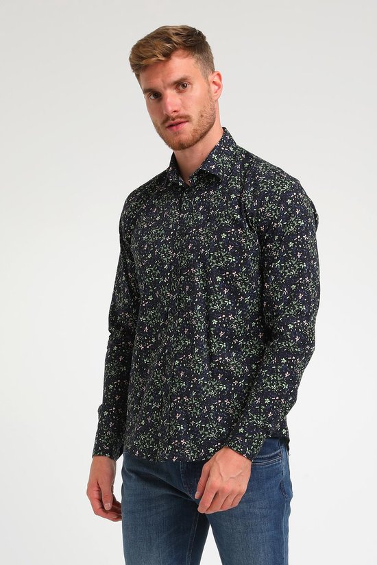 Gabbiano Overhemd Overhemd Met Print 334935 301 Navy Mannen Maat - L