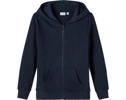 NAME IT NKMNESWEAT CARD W HOOD BRU NOOS Jongens Vest - Maat 122/128