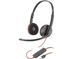 HP Poly Blackwire C3220 – On-ear headset – Kabel – Stereo – Zwart – Met microfoon en volumeregeling