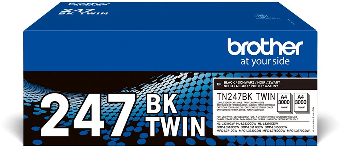 Original Ink Cartridge Brother TN-247BKTWIN Black
