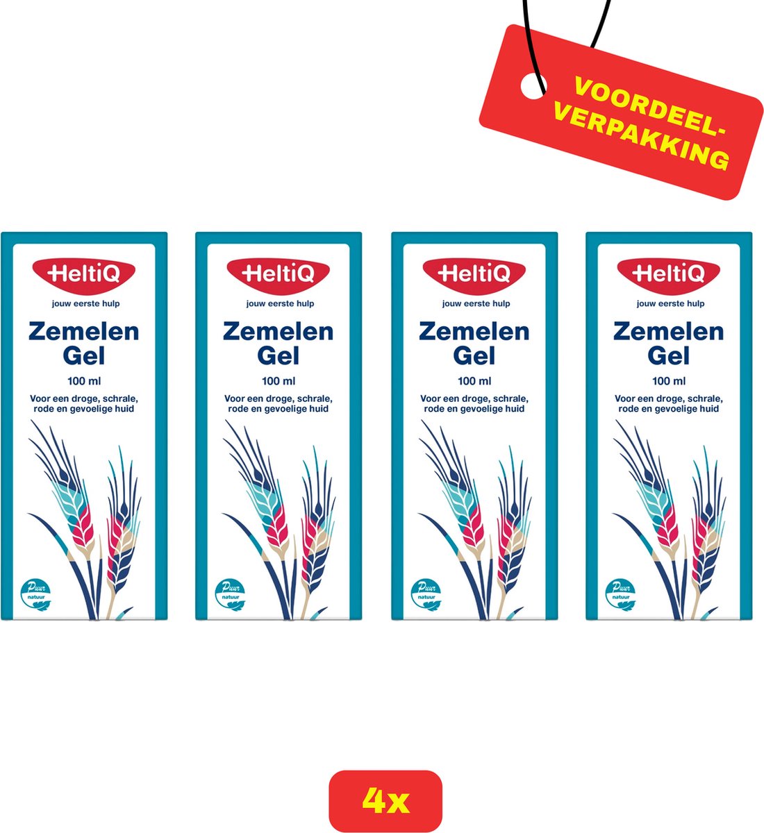 Goedkoopste 4X HeltiQ Zemelen Gel - 4x 100ml - Voordeelverpakking!