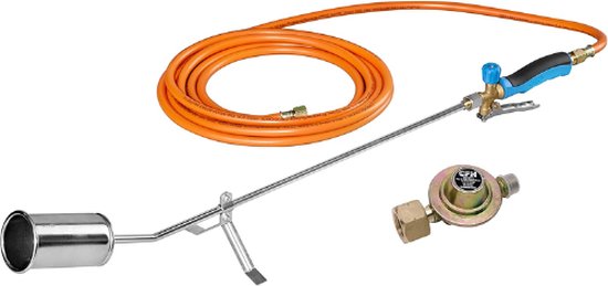Thermische onkruidbrander 60 mm slang 5 meter rolwagen voor gasfles
