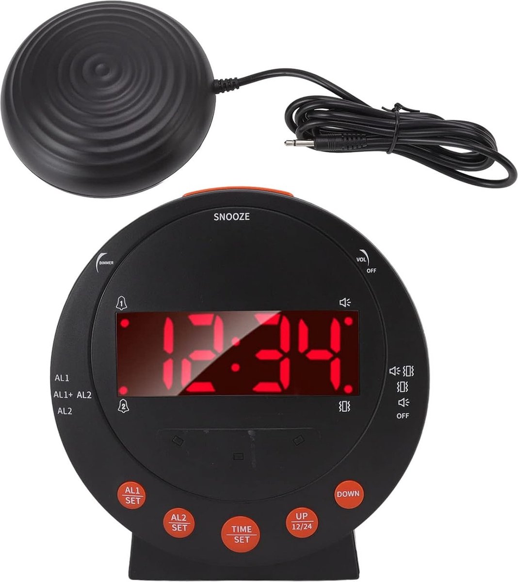 Solacis Trilwekker - Trilwekker voor doven - Wekker slechthorenden - Tril wekker - Wekker trilfunctie - Must have!