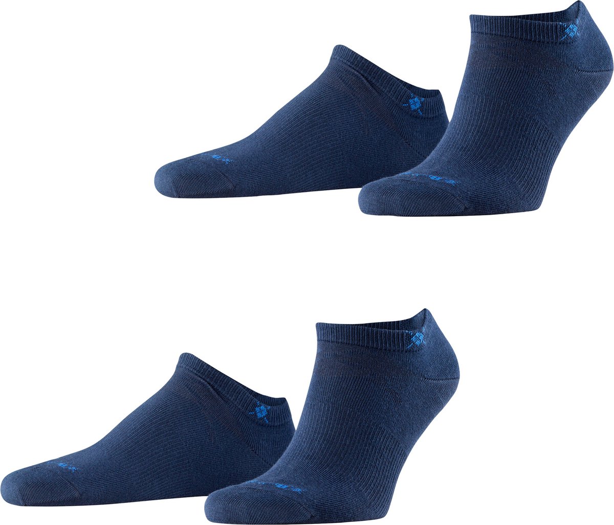 Burlington Heren Korte sokken Everyday Sneaker Multipack M Sn katoen kort eenkleurig 2 paar, Blauw Light Jeans 6662, 40-46