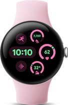 Bol.com Google Pixel Watch 3 - Smartwatch - 41mm - Zilver/Roze aanbieding