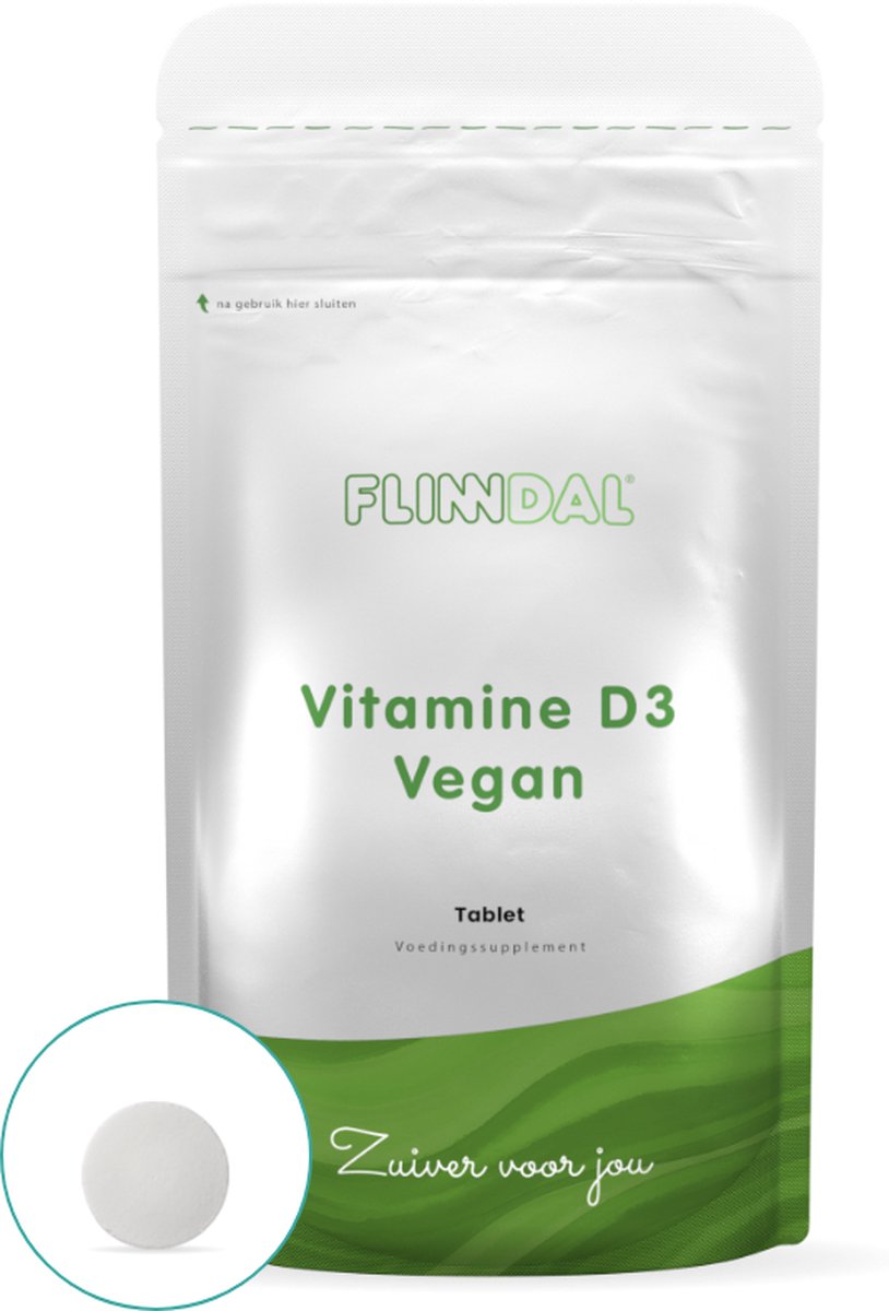 Goedkoopste Flinndal Vitamine D Vegan - uitstekend opneembare, veganistische vorm van D3 - 90 tabletten
