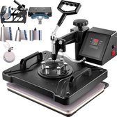 Bol.com Transferpers - Hittepers - Heat press machine - 8 in 1 Professionele Heat Press - Snijplotter - Digitaal LCD Display aanbieding