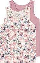 NAME IT NMFTANK TOP 2P NOSTALGIA FLOWER NOOS Sous-vêtements Filles - Taille 104