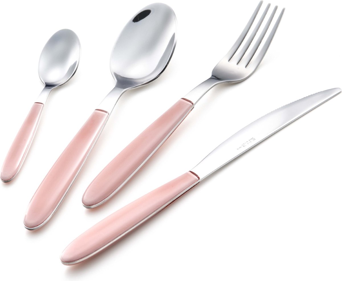 24-delige bestekset - lichtroze 39 - Vero - Eme Inox Italy