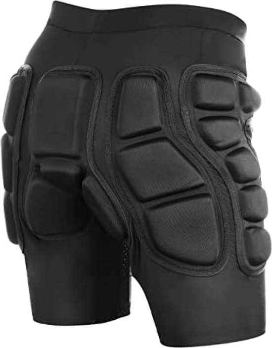 Hongjingda Heren Gewatteerde Hippe Korte Broek - Butt Tailbone Protection Short Met Honingraat Anti Collision Blocksgevoerde Ondergoedshorts Beschermingsuitrusting Voor Heupen Staartbeenderen