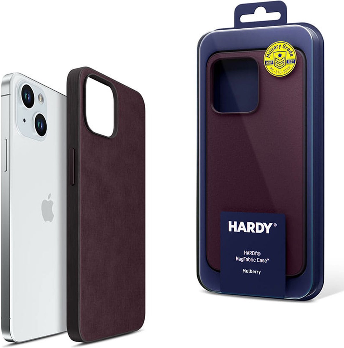 3mk HARDY MagFabric Bessen Telefoonhoesje voor Apple iPhone 15 Plus