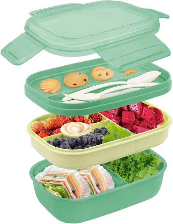 Bentgo kinderlunchbox met 5 vakken, lekvrij blauw