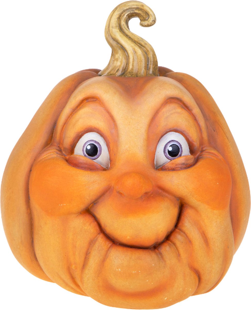 Bianchidino - POMPOEN Decoratie D.27XH.30 CM gezichtsemoji Halloween Herfst