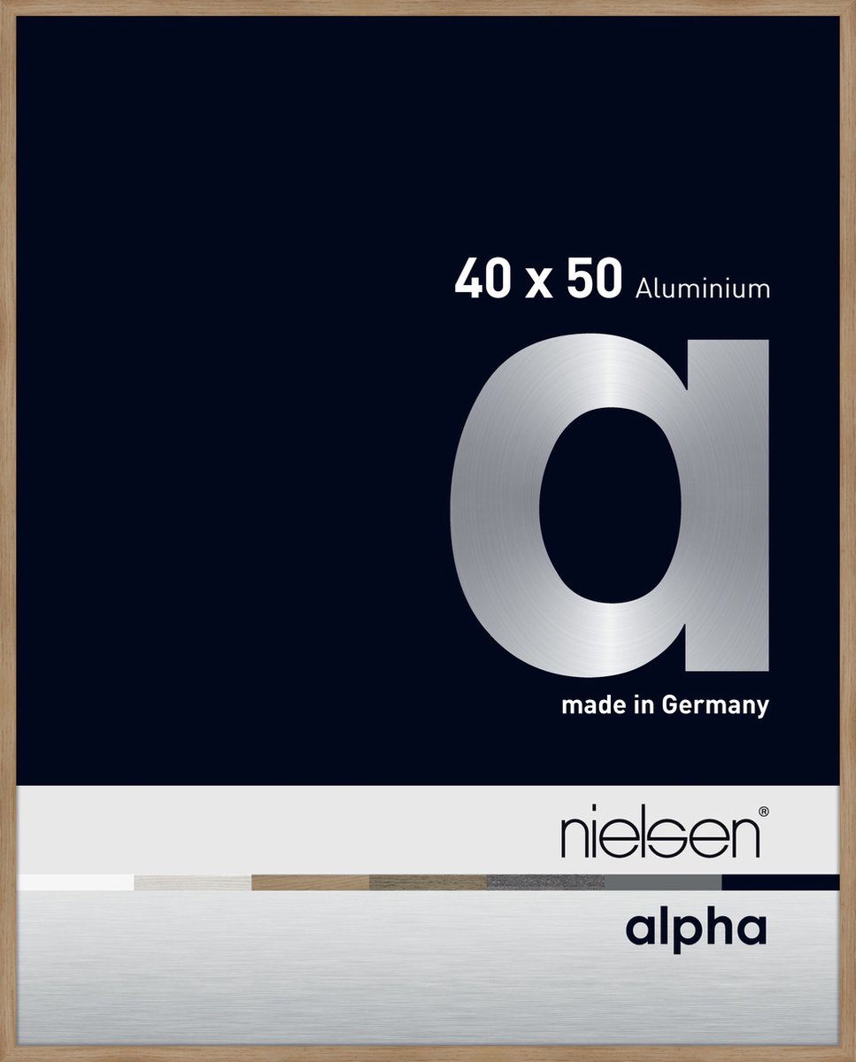 Nielsen Alpha Aluminium Wissellijst Oak 40x50cm Lichteiken