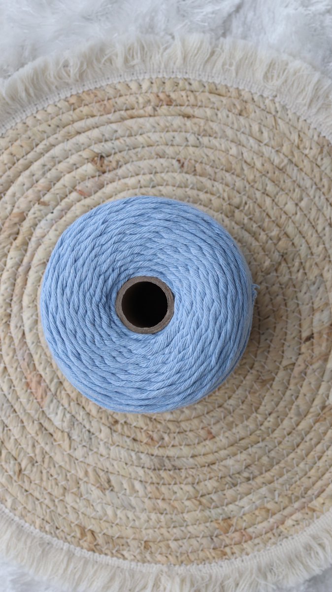3mm x 200m Blauw macramé katoenen koord Macrame Touw|kleuren om mee te knutselen|Garen voor Wandkleed en Plantenhanger Zelf Maken|Dromenvanger||engel van macramé — afbeelding 10