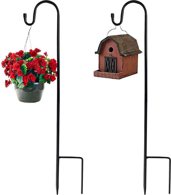 Lot De 4 Crochets De Berger De Jardin En Métal Robuste 100 Cm - Parfaits Pour Lampes Solaires, Paniers à Plantes, Lanternes Et Mangeoires à Oiseaux