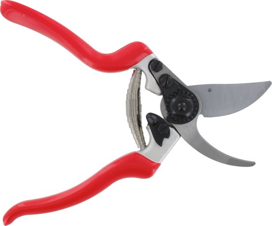 Metallo Linkshandige Snoeischaar - Ergonomisch - Carbon Gehard Staal - 215 mm - Rood van Metallo — afbeelding 4