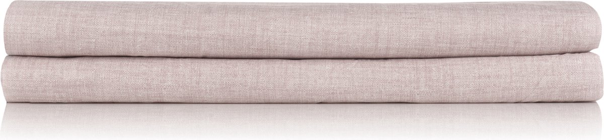 Zohome Lino Hoeslaken - Eenpersoons - Katoen - 90x210-220cm - Roze