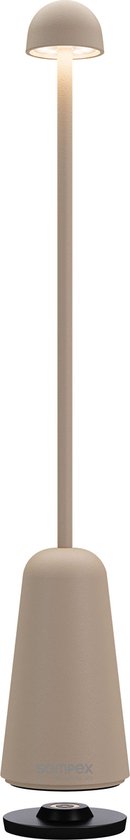 Sompex Tischleuchte Steve Phone – Mit QI-Ladefläche, Dimmbar, Aluminium, Schlankes Design