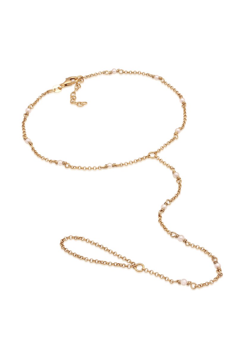 Elli - Enkelbanden - Dames enkelbandje ketting met schelpkern parels in 925 sterling zilver - Dames
