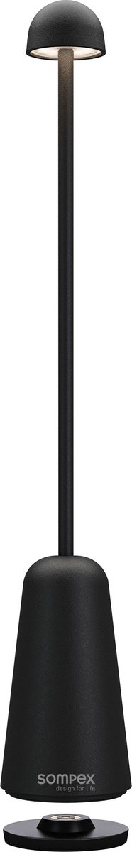 Sompex tafellamp MINIMAX - zwart, oplaadbare tafellamp
