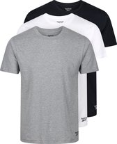 Reebok - T-shirt Basic à col rond - Pack de 3 - Taille M - Santo - Zwart/ Wit/ Grijs