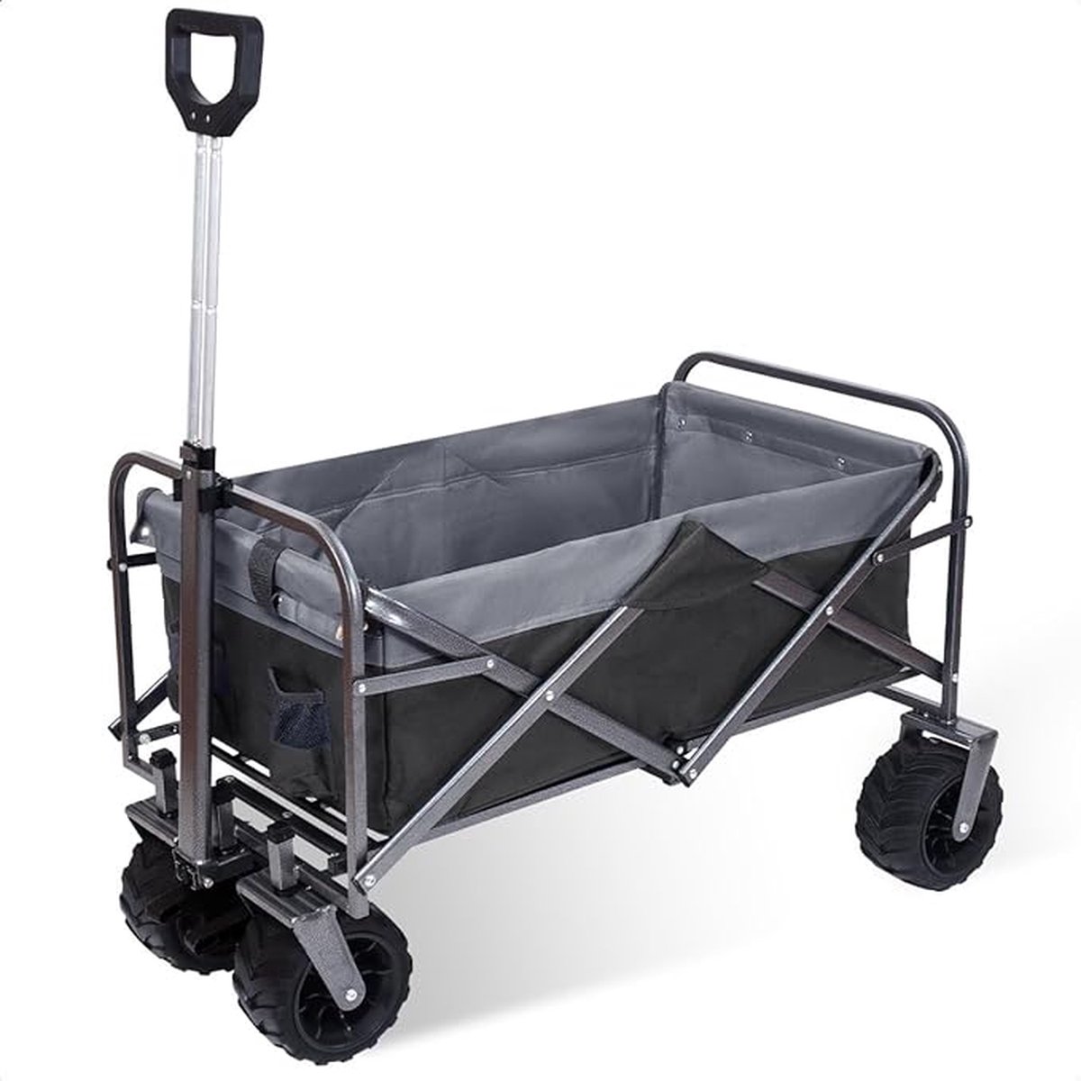 VORLOU - MaxxGarden - Folding handcart 95x60x60 cm - solid tires - offroad, hand trolley, folding trolley, beach trolley, garden trolley, outdoor