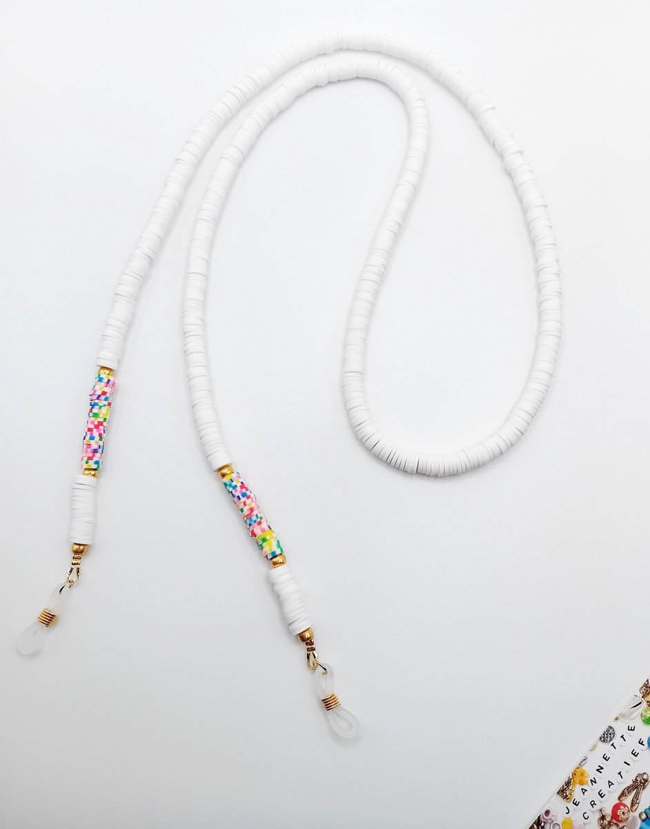 Jeannette-Creatief® - Beach - Zonnebrilkoord - Katsuki Kralen - Rainbow - Regenboog - Brillenkoord - Pride