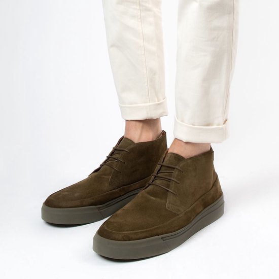 Manfield Homme Chaussures a lacets en daim vert Taille 47 bol